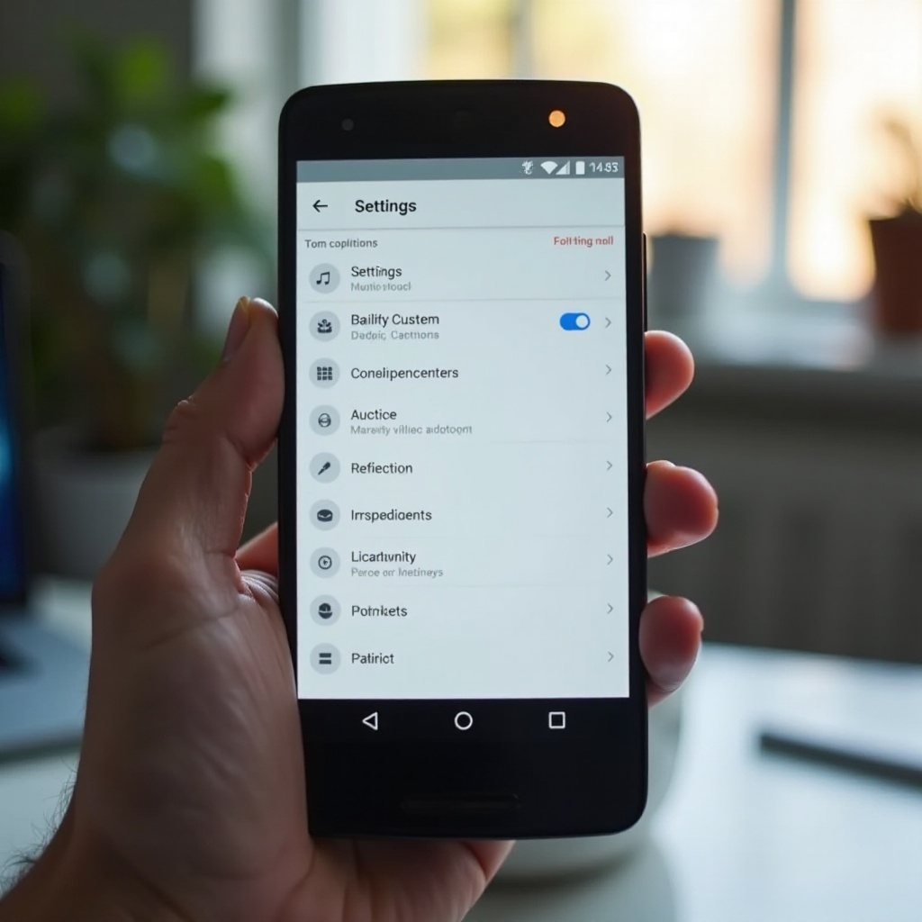 how to turn off live captions on android