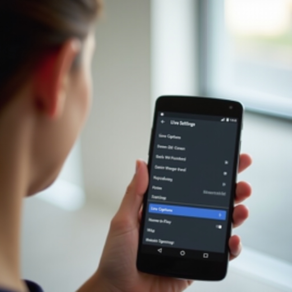 how to turn off live captions on android